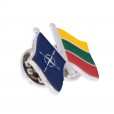 NATO and Lithuanian Flag Pin
